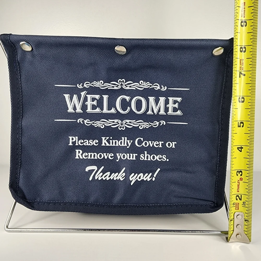 Foldable Fabric Storage Box for Disposable Shoe Covers or Booties.